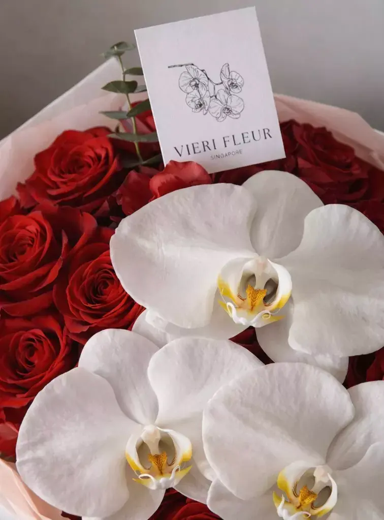 Red Roses & Orchids